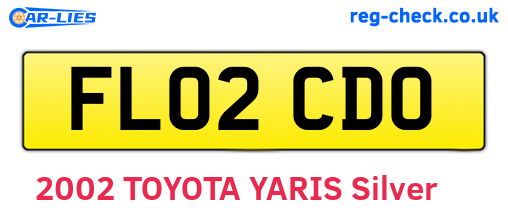 FL02CDO are the vehicle registration plates.