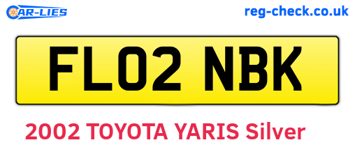 FL02NBK are the vehicle registration plates.