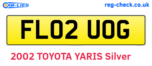 FL02UOG are the vehicle registration plates.
