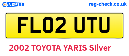 FL02UTU are the vehicle registration plates.