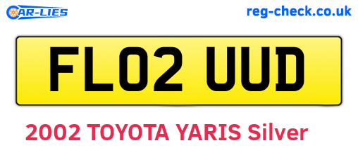 FL02UUD are the vehicle registration plates.