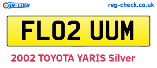 FL02UUM are the vehicle registration plates.