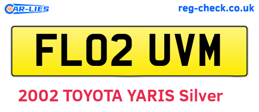 FL02UVM are the vehicle registration plates.