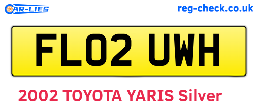 FL02UWH are the vehicle registration plates.