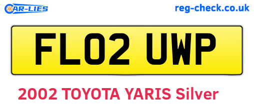FL02UWP are the vehicle registration plates.