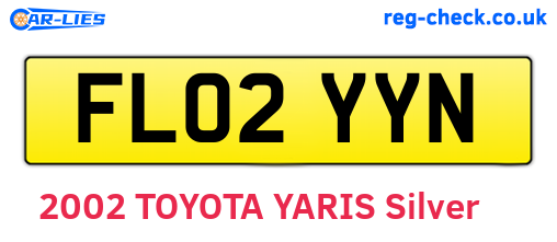 FL02YYN are the vehicle registration plates.