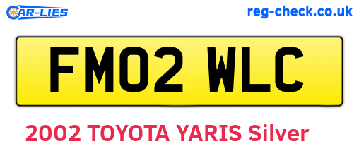 FM02WLC are the vehicle registration plates.