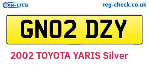 GN02DZY are the vehicle registration plates.