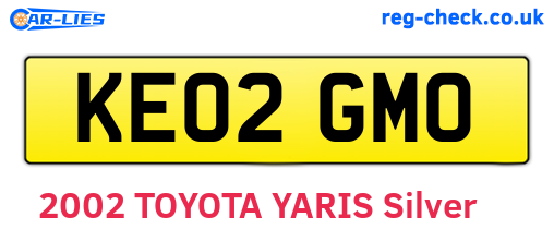 KE02GMO are the vehicle registration plates.