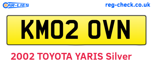 KM02OVN are the vehicle registration plates.