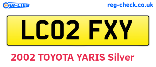 LC02FXY are the vehicle registration plates.
