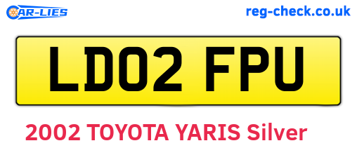 LD02FPU are the vehicle registration plates.