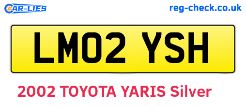 LM02YSH are the vehicle registration plates.