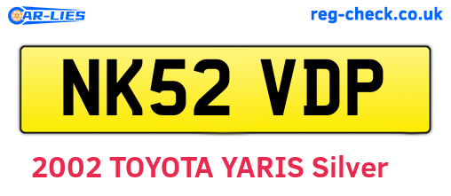 NK52VDP are the vehicle registration plates.