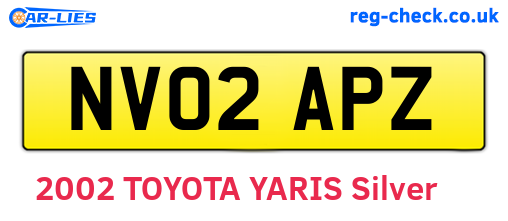 NV02APZ are the vehicle registration plates.