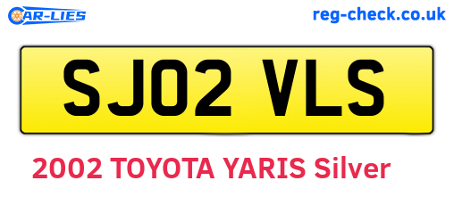 SJ02VLS are the vehicle registration plates.
