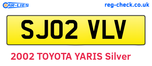SJ02VLV are the vehicle registration plates.