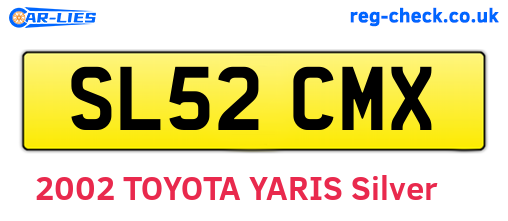 SL52CMX are the vehicle registration plates.
