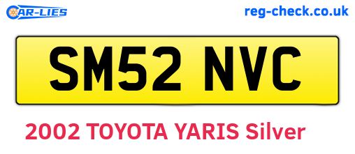 SM52NVC are the vehicle registration plates.