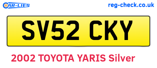 SV52CKY are the vehicle registration plates.