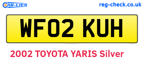 WF02KUH are the vehicle registration plates.