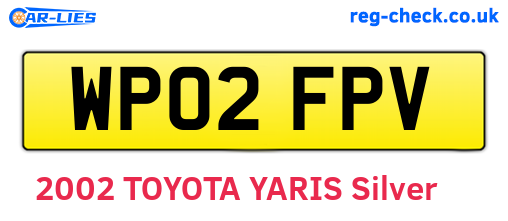 WP02FPV are the vehicle registration plates.