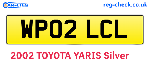 WP02LCL are the vehicle registration plates.