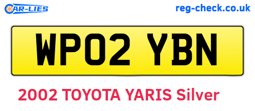 WP02YBN are the vehicle registration plates.