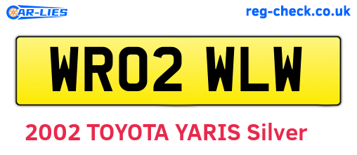 WR02WLW are the vehicle registration plates.