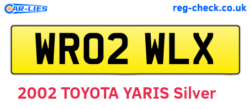 WR02WLX are the vehicle registration plates.