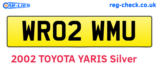 WR02WMU are the vehicle registration plates.