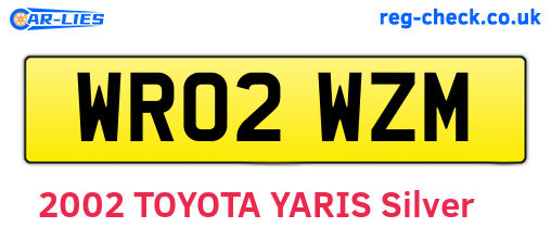 WR02WZM are the vehicle registration plates.