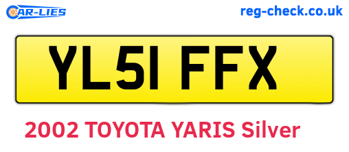 YL51FFX are the vehicle registration plates.