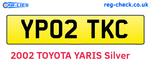 YP02TKC are the vehicle registration plates.