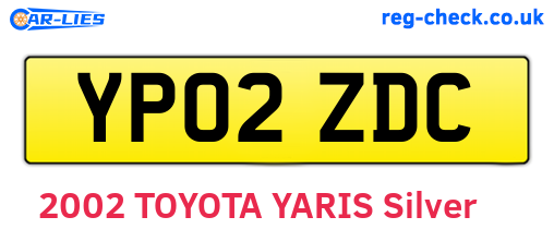 YP02ZDC are the vehicle registration plates.