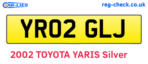 YR02GLJ are the vehicle registration plates.