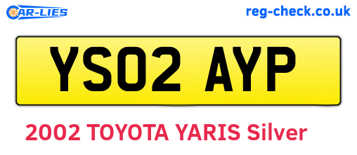 YS02AYP are the vehicle registration plates.