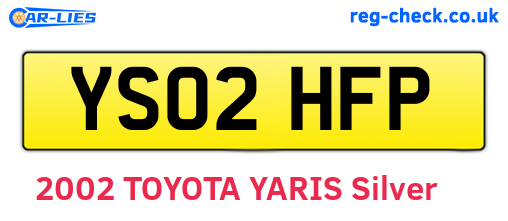 YS02HFP are the vehicle registration plates.