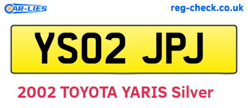 YS02JPJ are the vehicle registration plates.