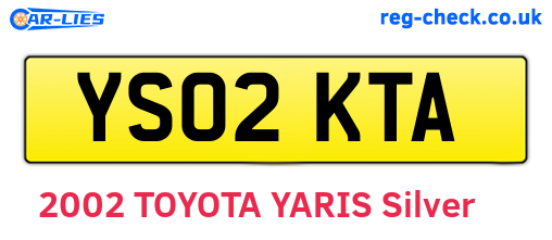 YS02KTA are the vehicle registration plates.