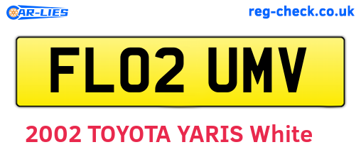 FL02UMV are the vehicle registration plates.