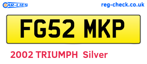 FG52MKP are the vehicle registration plates.