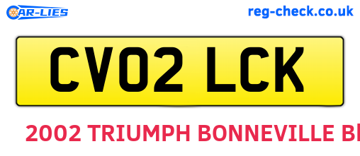CV02LCK are the vehicle registration plates.