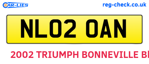 NL02OAN are the vehicle registration plates.