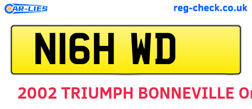 N16HWD are the vehicle registration plates.