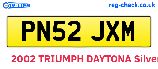 PN52JXM are the vehicle registration plates.