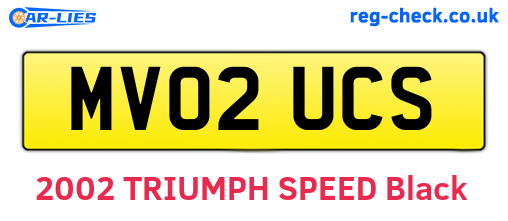 MV02UCS are the vehicle registration plates.