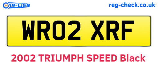 WR02XRF are the vehicle registration plates.