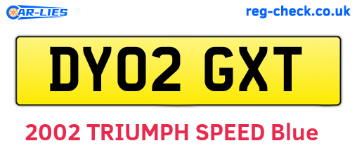 DY02GXT are the vehicle registration plates.