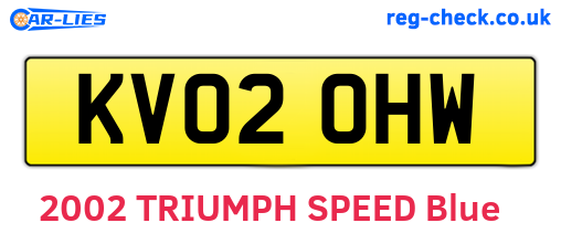 KV02OHW are the vehicle registration plates.